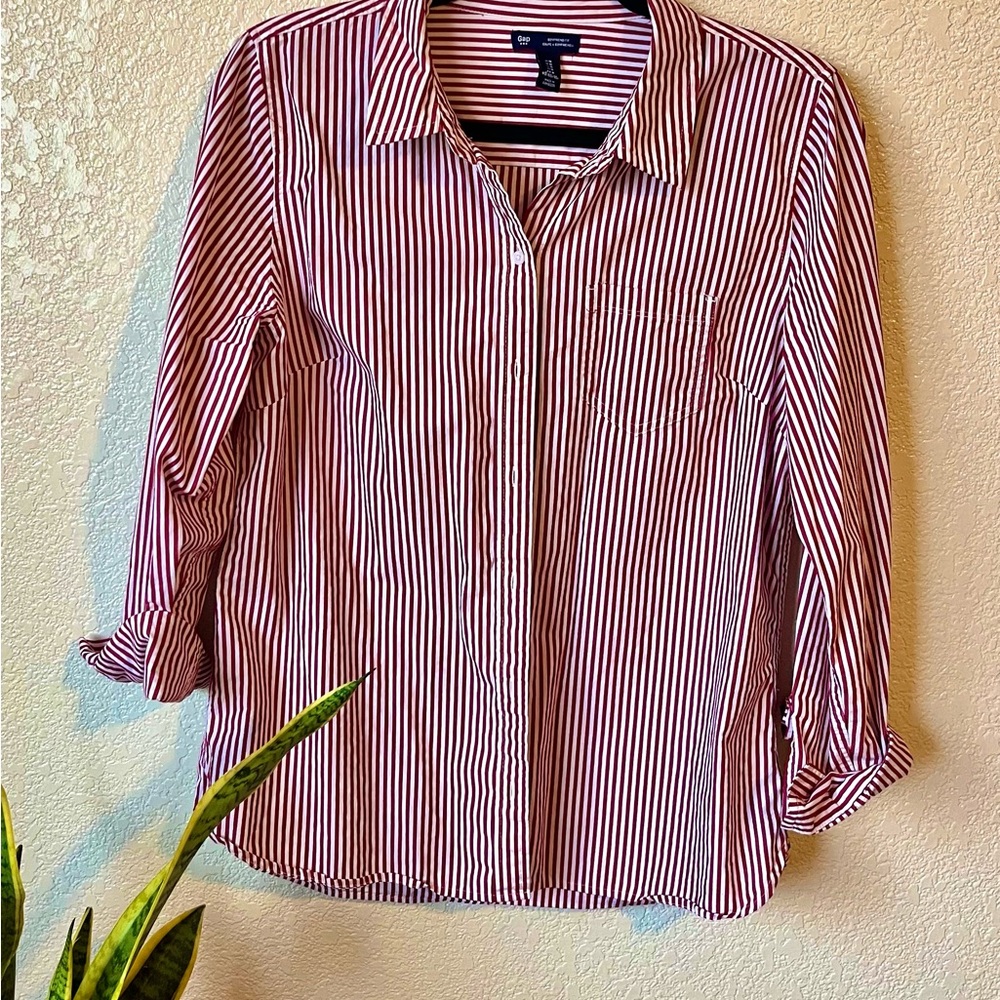 Striped Button-Up Shirt